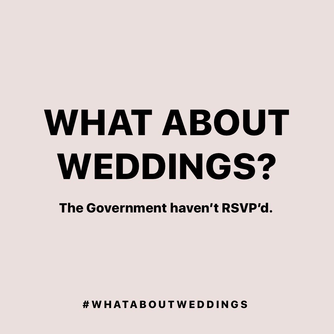 If you’re wondering what’s happening with weddings, you’re not alone. While you’re here on Twitter, raise your voice and ask <a href="/BorisJohnson/">Boris Johnson</a>  and your MP #whataboutweddings #weddinghour
