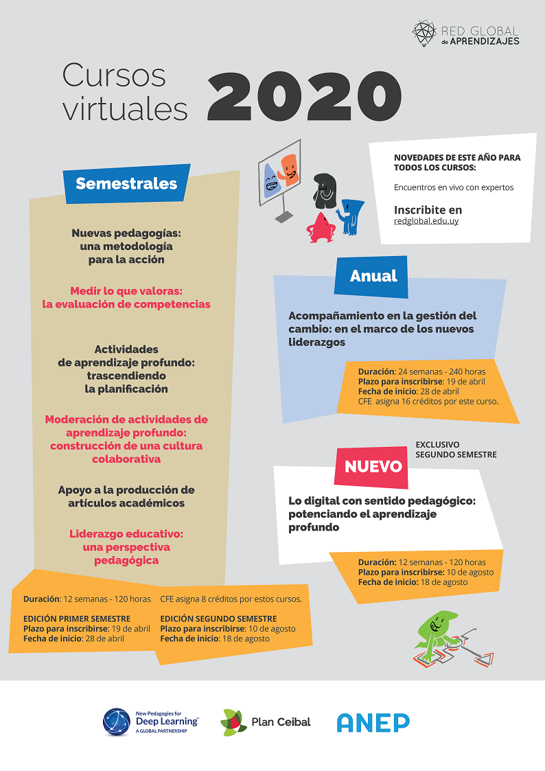 lared_uy's tweet photo. ¿Te interesa continuar tu formación docente? La Red y @cfe_anep te proponen este abanico de opciones.  Todos los cursos incluyen vivos con expertos. Tenes tiempo hasta el 10/8 para anortarte. Inician el 18/8. https://t.co/MoEnihoO0n https://t.co/K5cPhEgblc
