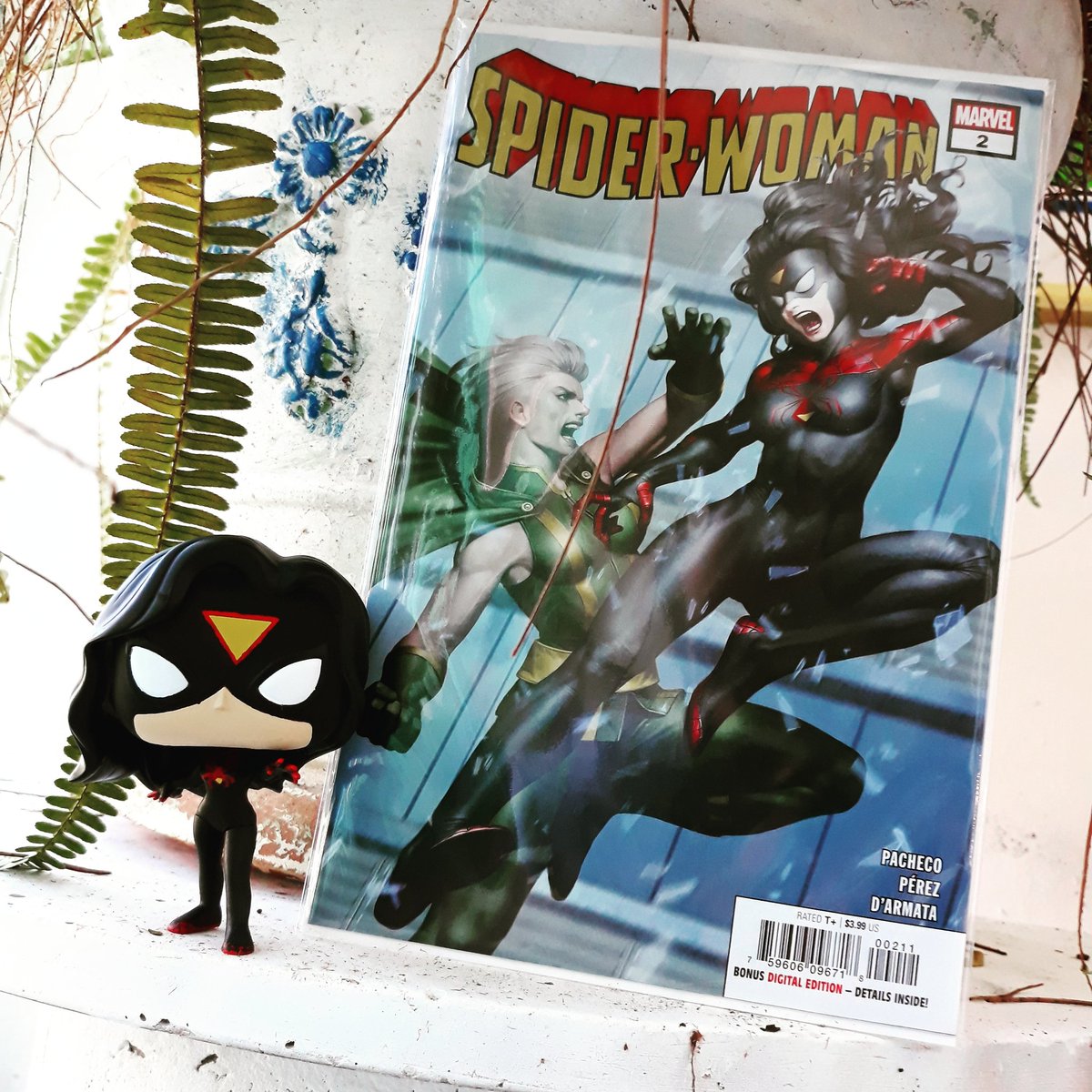 CustompopsPR's tweet photo. FINALLY!!! 🤩🕷🕸 Got my copy of Spiderwoman issue 2 by @THEKarlaPacheco #pereperez and @LindseyCohick today and it was AWESOME!!! 🔥🔥🔥 The wait was worth it! 👌 @SpiderWomnDaily 
#spiderwoman @Marvel #marvelcomics #originalfunko https://t.co/lDeHNfPGDW