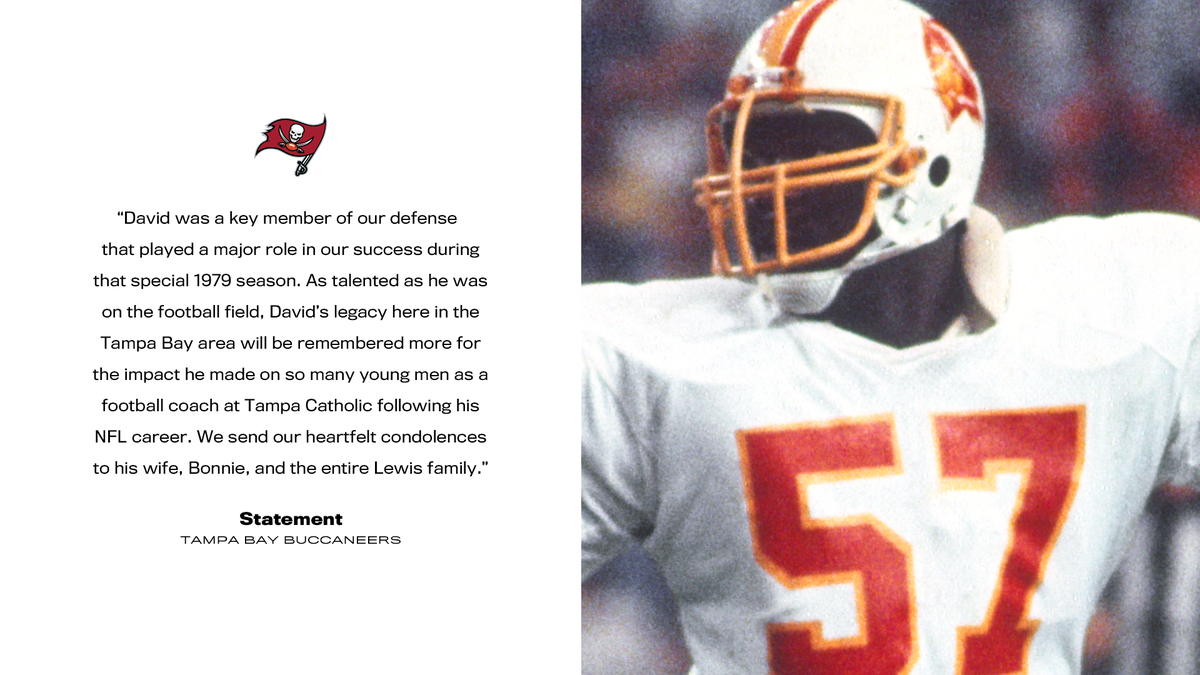 Buccaneers's tweet photo. Rest In Peace, David Lewis 🙏♥️ https://t.co/CAfJ4maKH8