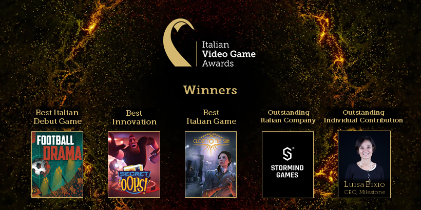 IIDEAssociation's tweet photo. È terminata da poco la cerimonia di premiazione degli Italian Video Game Awards, il premio che celebra il valore culturale e artistico del videogioco promosso da IIDEA: ecco i vincitori! https://t.co/saJY9SgZ7W #IVGA2020 https://t.co/ngoKpkwA3h