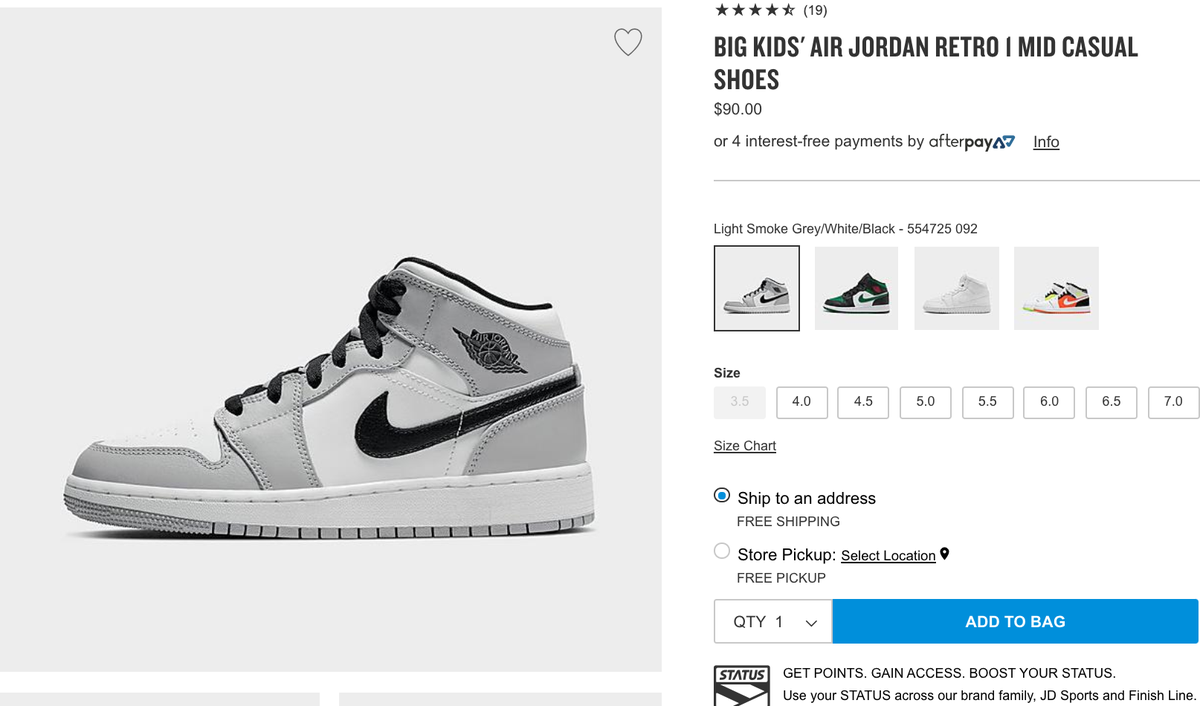 jordan 1 mid light smoke grey restock