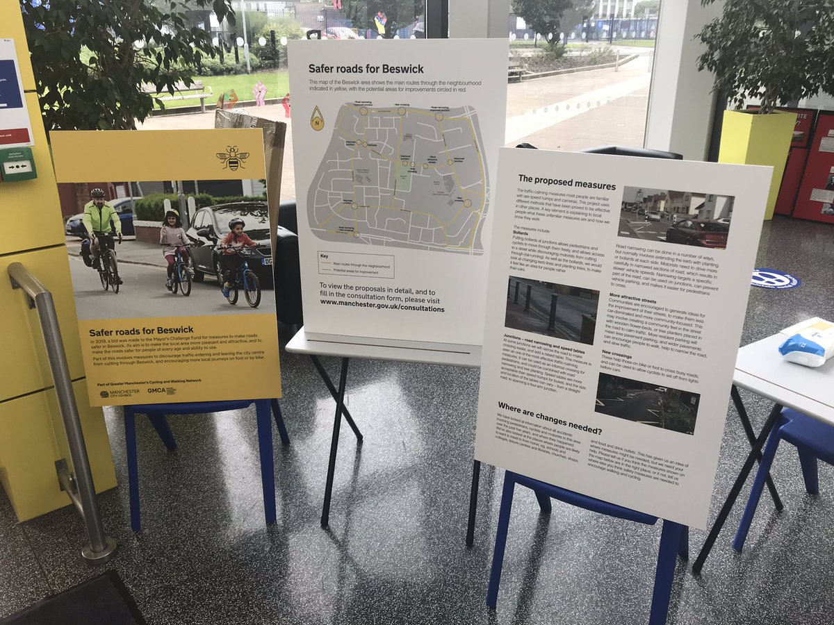 This afternoon <a href="/MajidDarAB/">Majid Darabi</a> and I were over at <a href="/TEMAcademy/">TEMAcademy</a> for the Safer roads for Beswick drop-in - you can make your views heard by taking part in the consultation here: secure.manchester.gov.uk/info/200024/co…