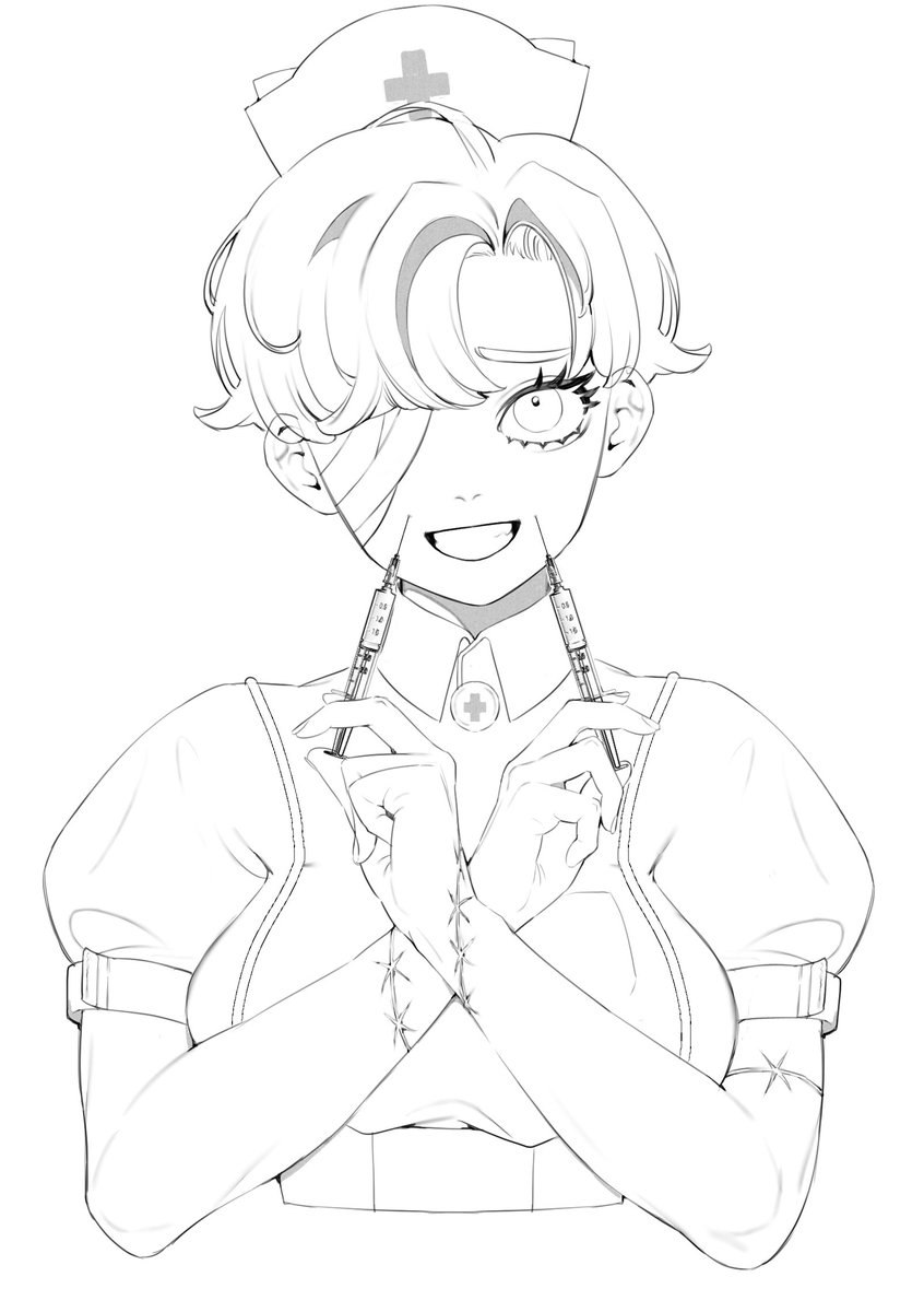 Comm WIP, first draft and inking wip. 