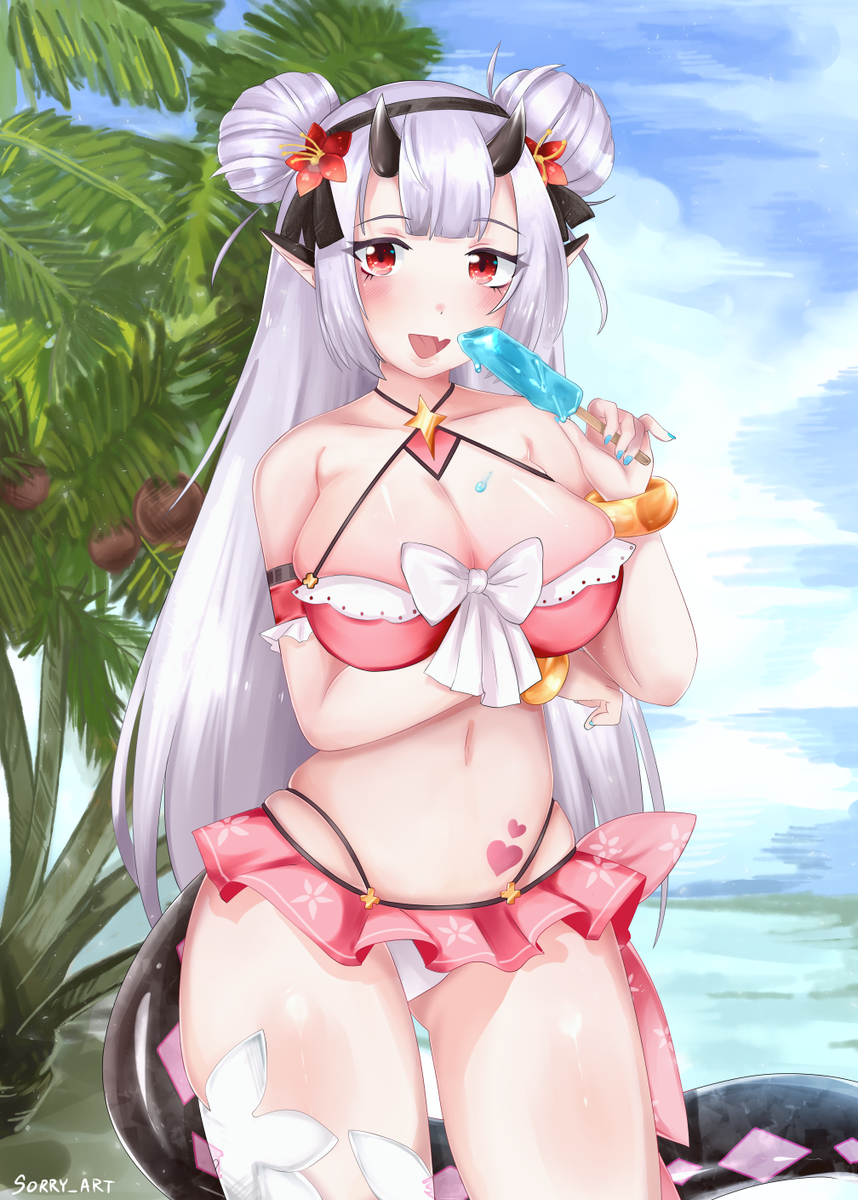 sorry_cow's tweet photo. yufine.. swimsuit..🤤... #epicseven #エピックセブン 
❣️Thank you for 5k followers on twitch!❣️ https://t.co/ecAzh5uyjR