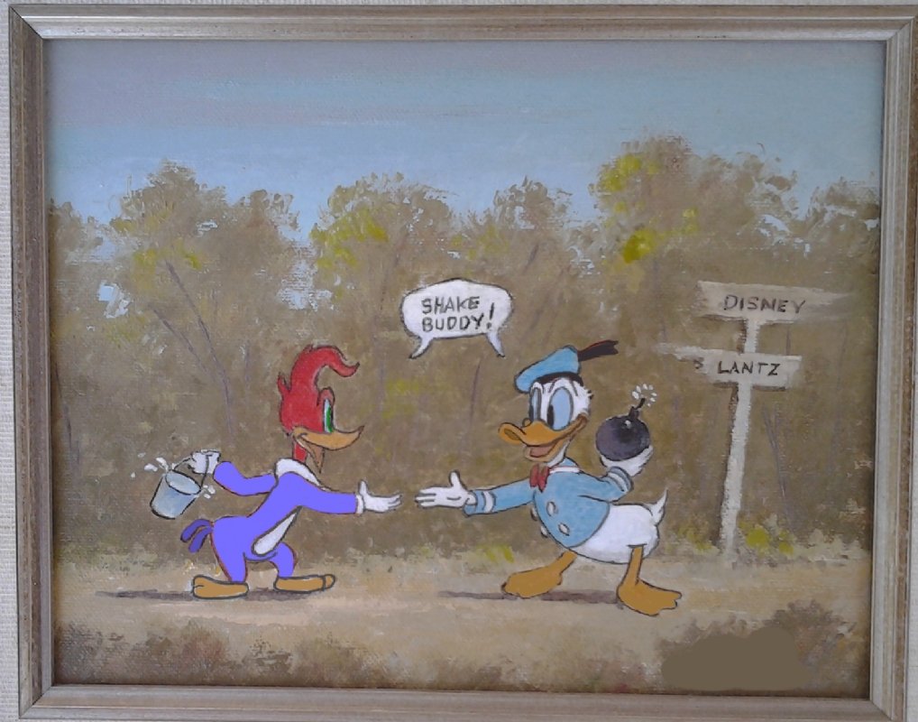 GulBryan's tweet photo. Donald Duck &amp; Woody Woodpecker https://t.co/Jgi3twPr00