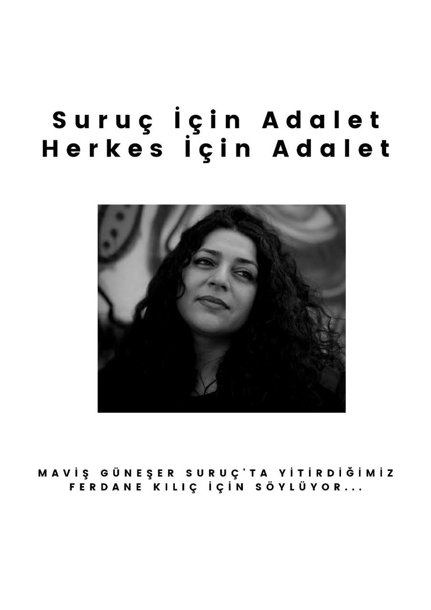 beksav_'s tweet photo. Maviş Güneşer,  Suruç'ta yitirdiğimiz Ferdane Kılıç'ın sevdiği şarkıyı söylüyor. Yakında Youtube kanalımızda...
@mavisgneser
#SuruçİçinAdalet
#SurucuUnutma
#SurucuHatırla https://t.co/VBj0P0WPps