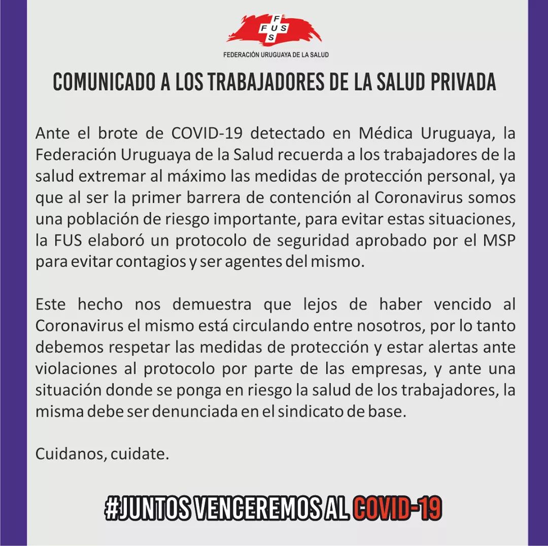 Federación Uruguaya de la Salud tweet media