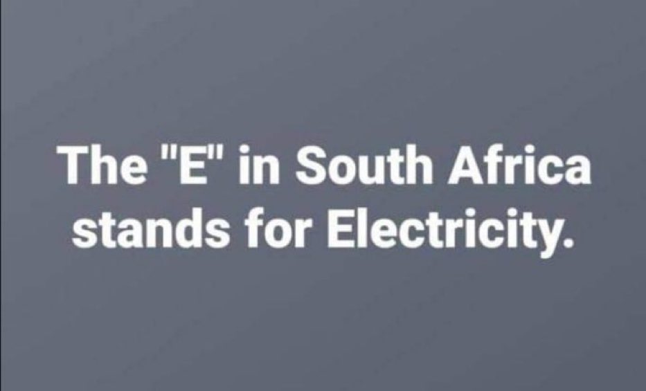 Tsek you rubbish <a href="/EskomSA/">Eskom</a>