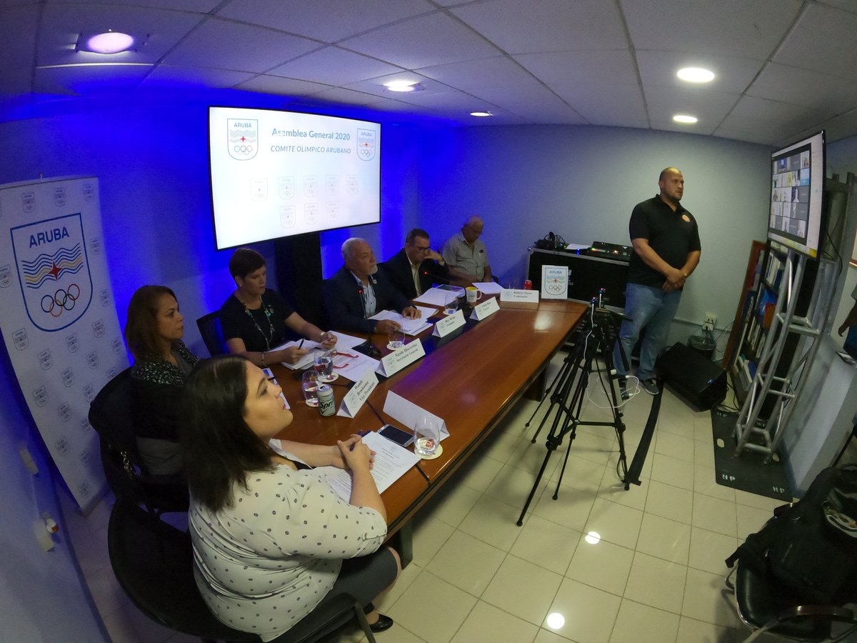 olympicaruba's tweet photo. First Virtual General Assembly was held by COA and it's Federations. https://t.co/S9aUxn213L