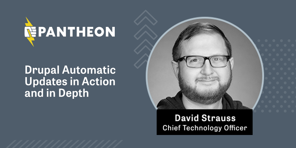 getpantheon's tweet image. When should you use #DrupalCore automatic updates you ask? 
We’ve got the answer! Join Pantheon CTO, @DavidStrauss, at #DrupalConGlobal today at 8:15pm EDT as he shares all things #automaticupdates. Full details below. 👇
ow.ly/trGl50AznMX #DrupalCon