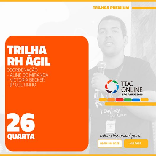 Conheça as Trilhas do TDC São Paulo Online 2020!!

Trilha RH Ágil

Quarta-feira, 26 de Agosto, das 9h às 19h

Conheça a Coordenação: <a href="/liligamir/">Aline Garcia</a>, Victoria Becker e <a href="/jpcoutinho/">JP Coutinho</a>

Saiba mais e inscreva-se:
thedevconf.com/tdc/2020/sampa…

#TheDevConf