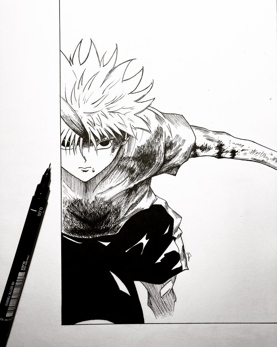 samiiidraw's tweet photo. Killua Zoldyck ⚡️ Hunter x Hunter.       #killua #HunterXHunter #manga #drawing https://t.co/gYozDCAbLx