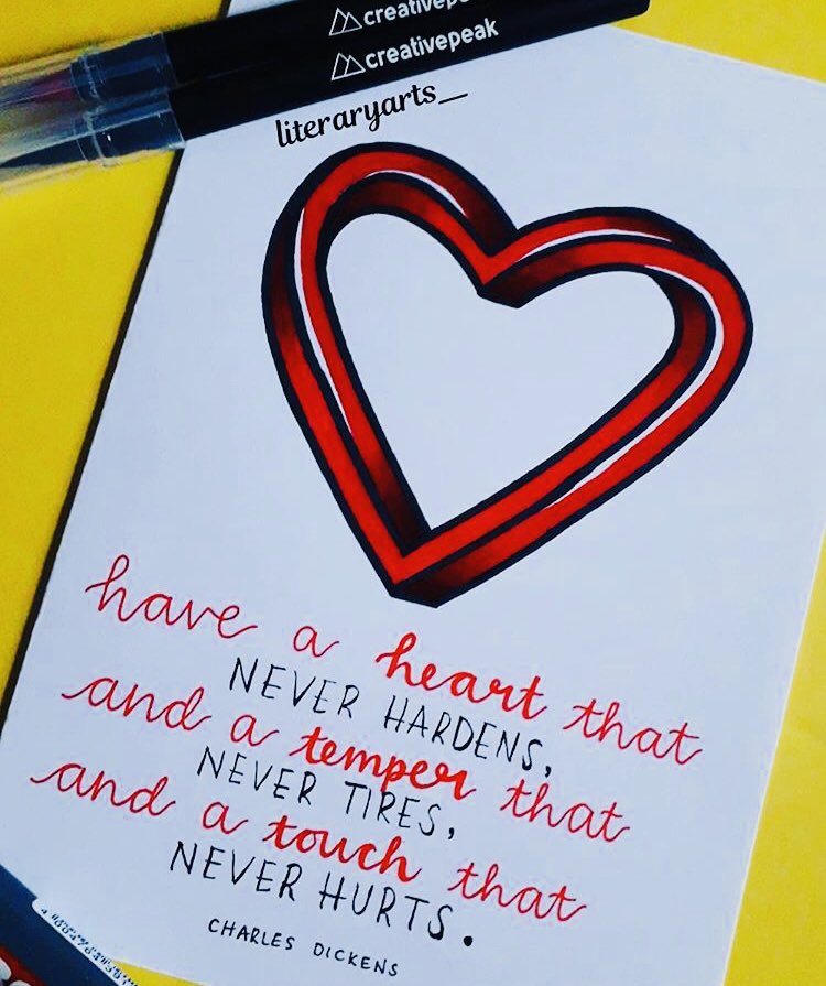 naeemalaher's tweet photo. When you combine your love for maths with your love for quotes! A drawing of an impossible heart creating a fun optical illusion! 💜 @WhiteRoseMaths @NCETM @ST3AMCo @rshipbshop @patronofreading @KenilworthBook @DickensMuseum @handlettereduk #impossibleobjects @crazyiIIusions https://t.co/WqTIHzTLGA