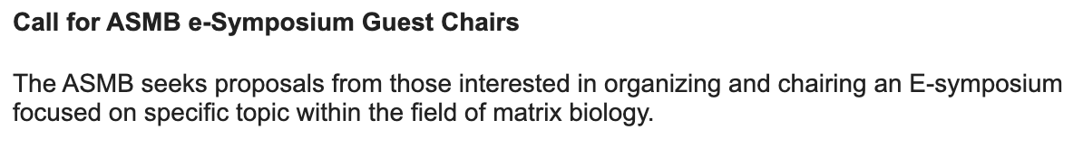 amsocmatbio's tweet photo. ASMB e-Symposia is back! @Dr_Lobopodia @davy_vanhoutte @tranejoan are still hard at work, but we're also looking for guest chairs👇🏻if you have an idea, check your emails! Or if you're not (yet) a member, we have a special membership #discount: 2020halfoff
https://t.co/Ysbr8k2BWy https://t.co/2ymNY0eGYX