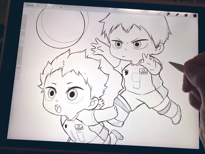 Making the most self indulgent charm for myself. Kagehina with the Japan jerseys :___) (I hope I can finish before I send the files to the supplier lolol) 
