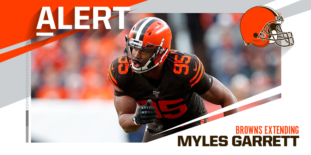 Myles Garrett signs five-year extension with Browns.pic.twitter.com/hwCko4H...