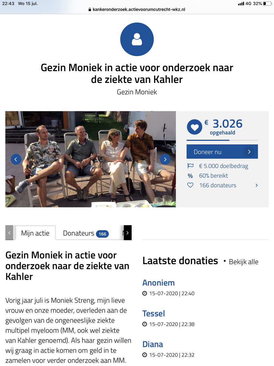 CarmenKleinegri's tweet photo. ❤️Dankbaar dat op deze verdrietige herdenkingsdag wel al ruim 3.000 euro is opgehaald voor onderzoek naar de ziekte van #Kahler 
Dat streefbedrag moet de komende weken ook lukken.
https://t.co/6wW1k5LI8M

#MultipleMyeloma #MultipelMyeloom https://t.co/PxFuvBPQCh