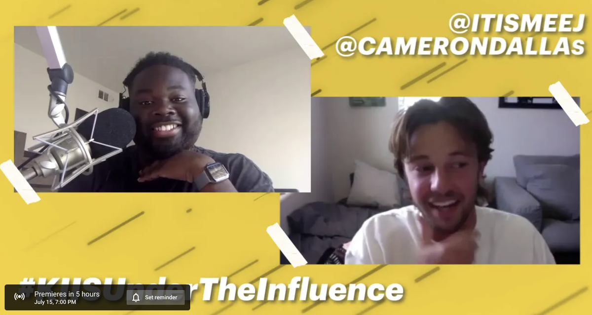 1027KIISFM's tweet image. .@ItIsMeEJ's full interview with @CameronDallas goes live tonight at 7PM PT 🎤! Excited to watch?

📺: youtube.com/watch?v=5v42ag…

#CameronDallas #UsedToMe #KIISUnderTheInfluence