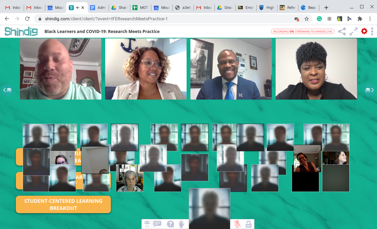 New Jersey's very own @APSuperGray serving on a panel of practitioners for the virtual Innovation for Equity Conference.  Thank, Sancha, for reminding us that not all of our children have the privilege to shelter in place and the reminder that many are serving on the front lines.