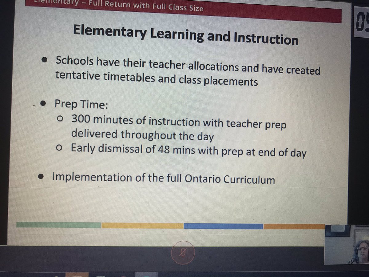 Third and final elementary model - full return with full class size