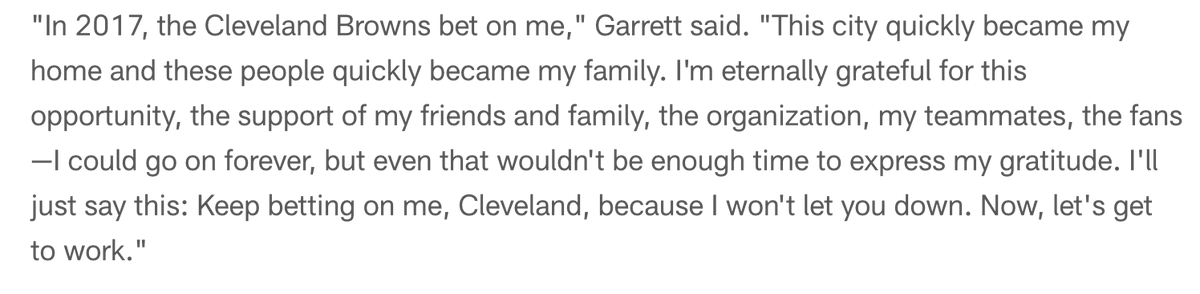 Andrew_Gribble's tweet image. Myles Garrett's quote after signing his lengthy extension with the Browns is the good stuff.

brow.nz/9e554