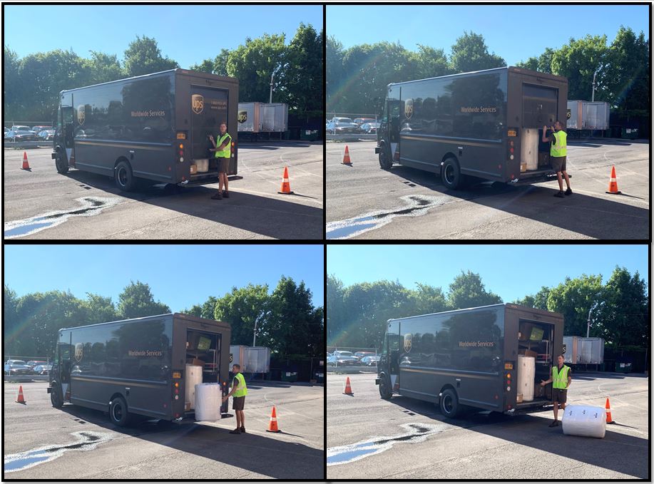 RochesterSafety's tweet photo. Avoid being struck by falling packages by carefully opening the rear door on bulk and/or the beginning of the route as packages may have shifted in transit. Don't try to catch the package. #nedjuly2020takeaway https://t.co/ob77MM6ghT