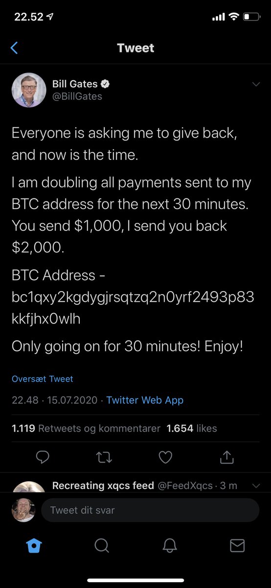 daniel_from's tweet image. Vildt... @Apple @elonmusk og @BillGates blev alle hacket på samme tid... Endnu mere vildt at folk hopper på det...