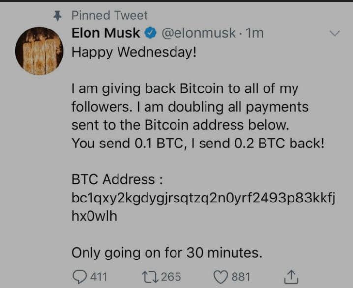 Awaajitech's tweet photo. Elon Musk and BillGate had been hacked their twitter account view minutes ago. The Hackers pretend to give back with double amount in 30 minutes. They had until now 7 million dollars. 
#BillGates #billgatehacked #ElonMusk #elonmuskhacked #crypto #BTS 
#hacking #Bitcoin https://t.co/FfN1G9Pw9R