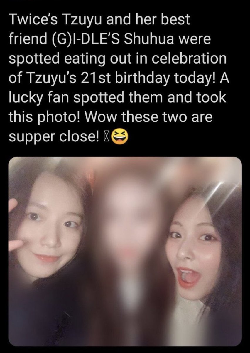 they edited elkie of the photo and called her a lucky fan, this pic was taken when they were celebrating elkie's birthday...