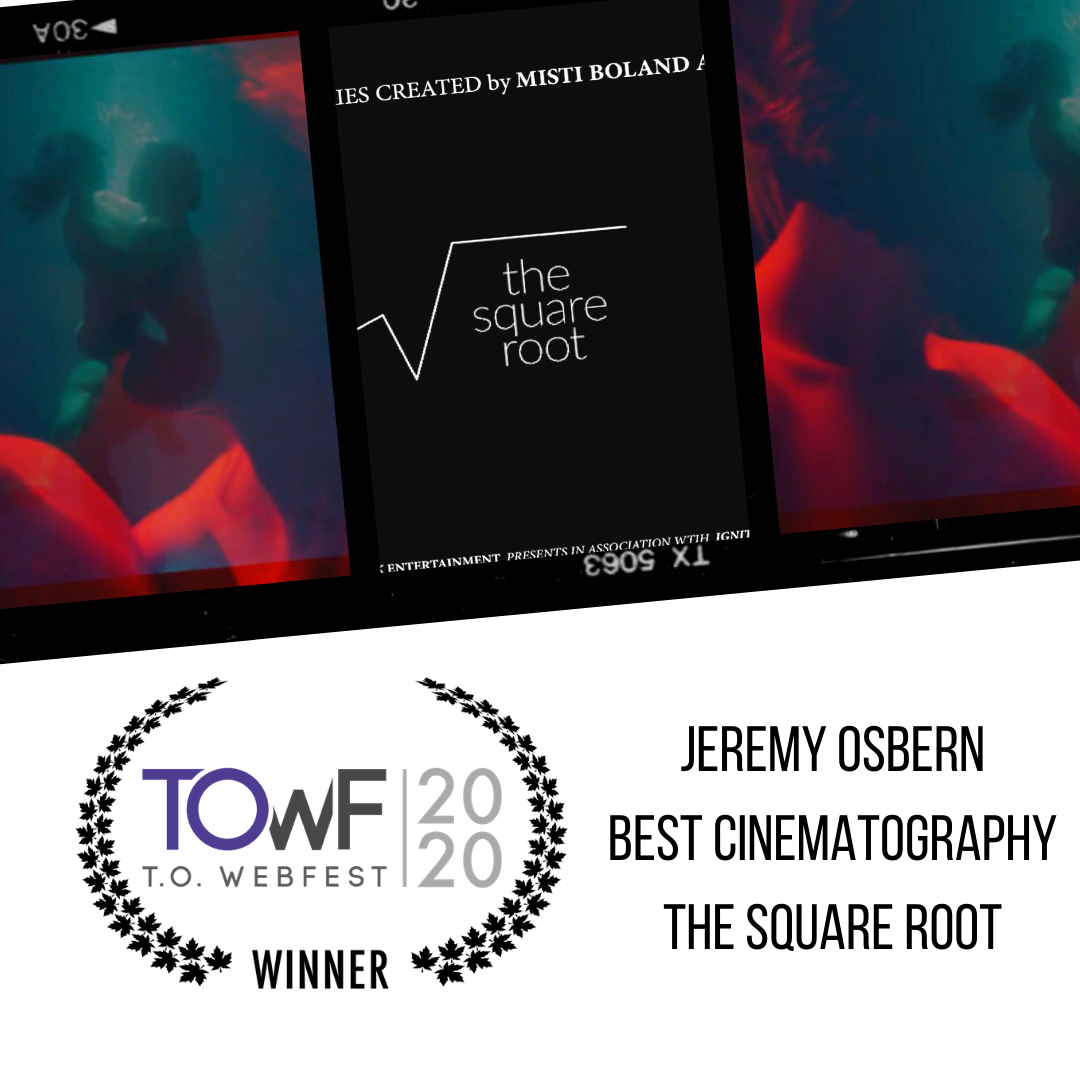 webseriescanada's tweet photo. Congratulations to @jeremyosbern , winner of the #TOWebfest2020 award for Best #cinematography for their work on @squarerootdrama !
#AwardWinning #Cinematographer #TOWebfest #OnlineFestival #DigitalSeries https://t.co/XirAjEzNFO