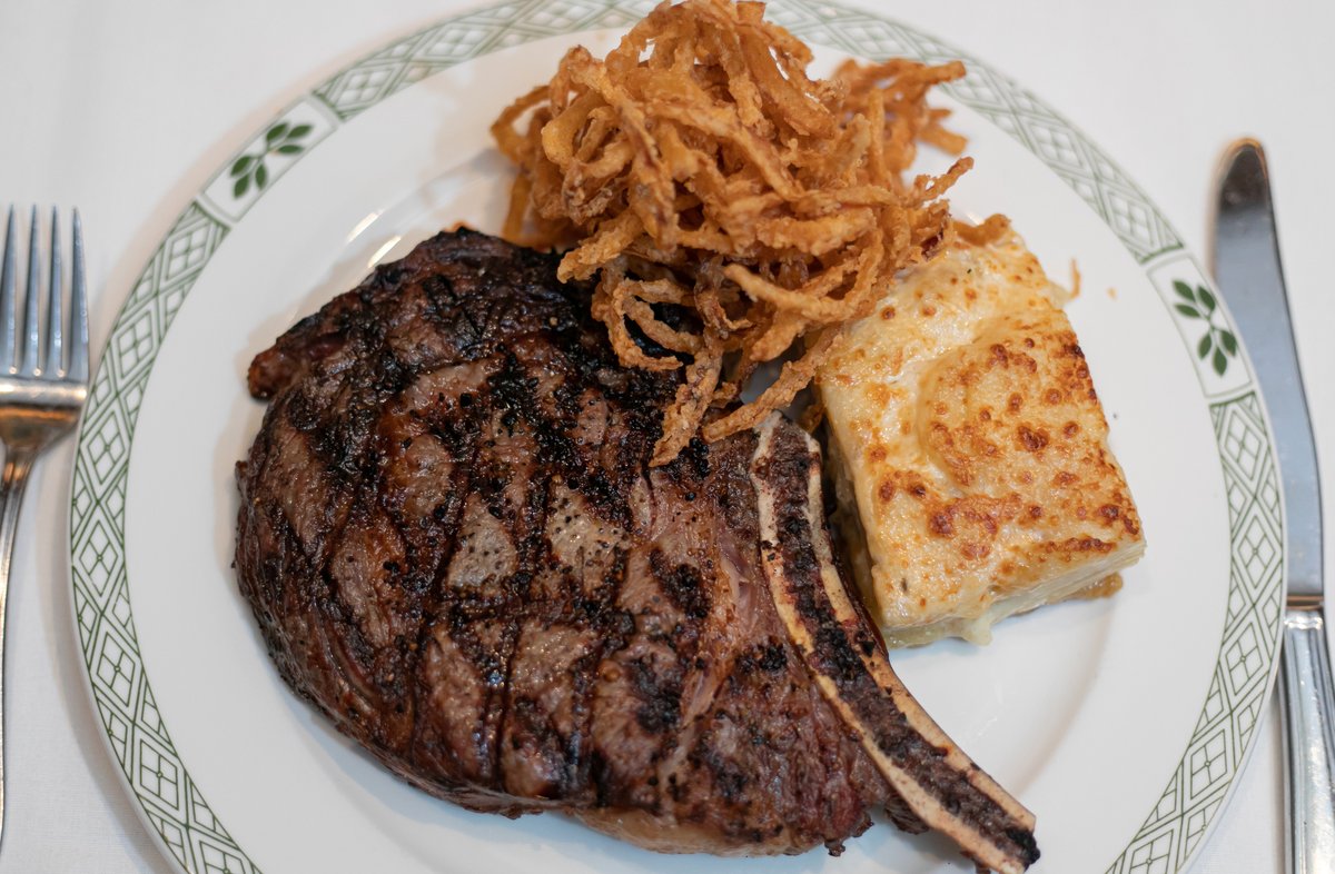 SideDoorCH's tweet photo. Meet us next door for this #CertifiedAngusBeef 22 0z bone in prime ribeye. What sides would you add? #LawrysChicago #Chicago #DineIn https://t.co/V3ce4yfw5s