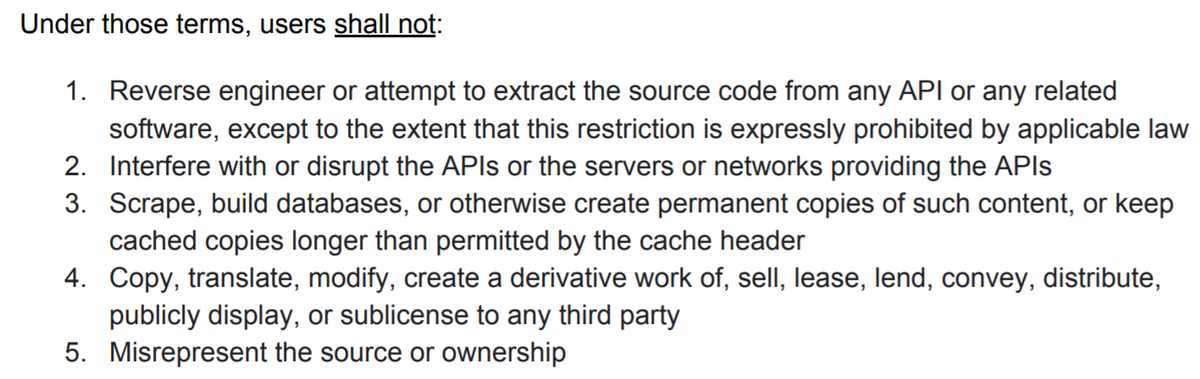 Part III: Set up for analysisa) We assumed that the adversary is doing a black box ML attack on a system that is governed by ToS very similar to  @Google's API Terms of Service -  https://developers.google.com/terms 8/