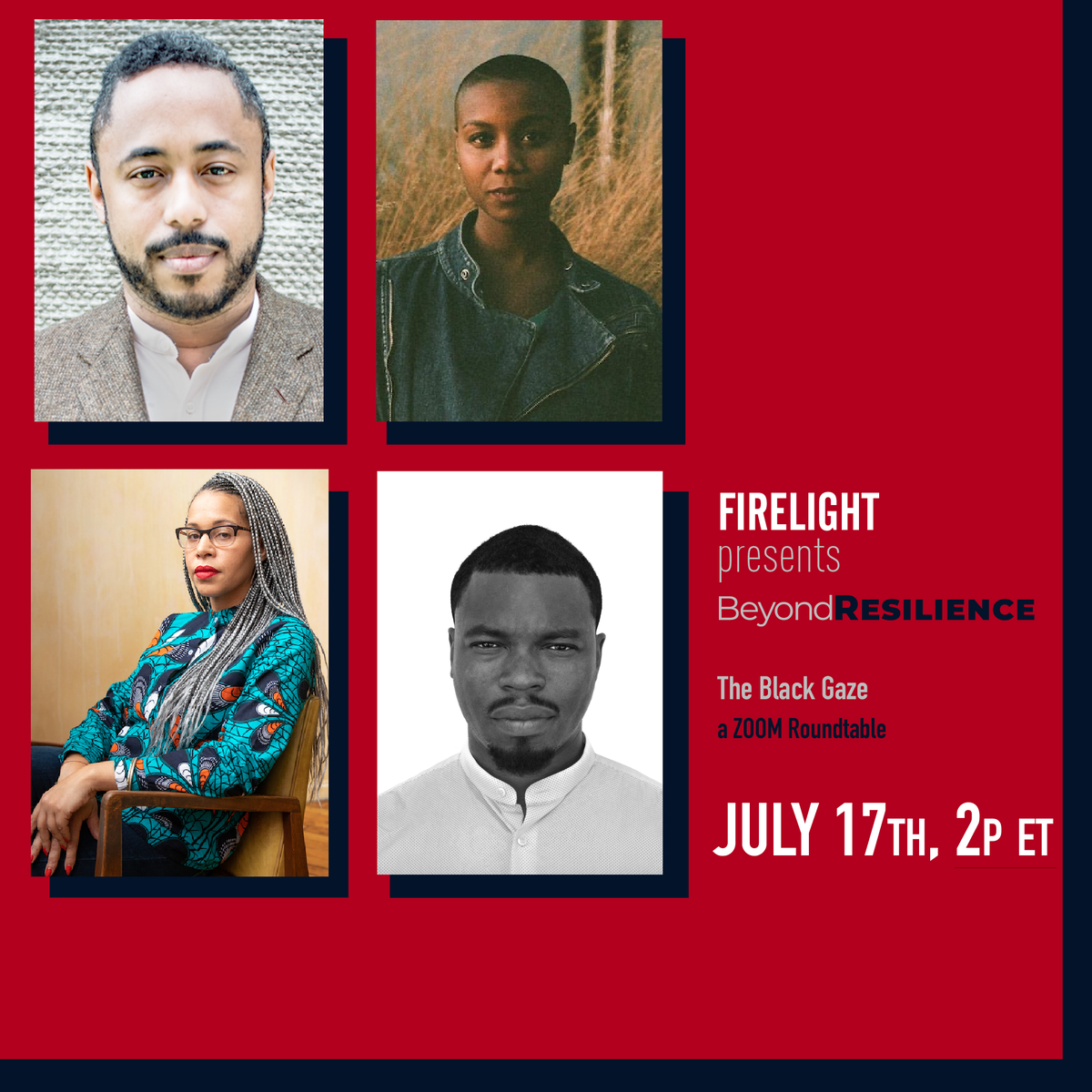 firelightmedia's tweet photo. 👁️THE BLACK GAZE 👁️is the subject of this Friday's #BeyondResilience. We'll discuss how black filmmakers like @jatovia are navigating images of Black trauma, documenting Black life + forging new cinematic languages, practices, and formal approaches. RSVP:
https://t.co/d1edeN1NkI https://t.co/AYmmiX715c