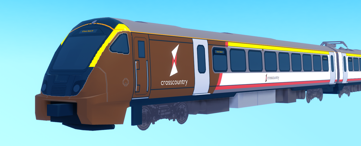 Decided to do an Express Aventra with new CrossCountry branding...The logo represents the major corridors for XC (Edinburgh, Bournemouth, Cornwall and Manchester) meeting in Birmingham with the arrows of the logo pointing there also.In other words, I got a bit bored 