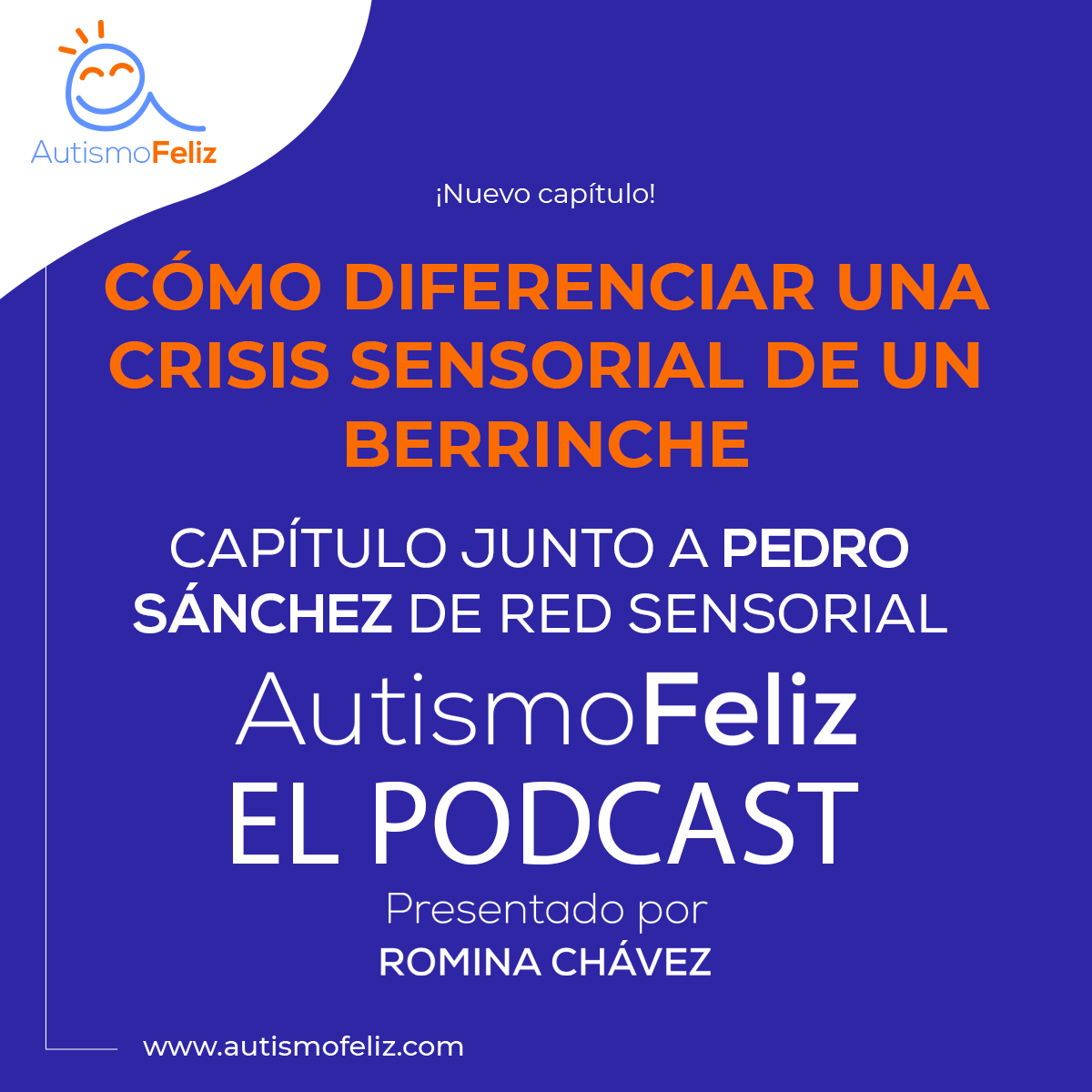 Autismo_Feliz's tweet photo. Escucha un nuevo capítulo de nuestro podcast donde Romina Chávez, fonoaudióloga-especialista en TEA, conversa con Pedro Sánchez de Red Sensorial sobre cómo podemos diferenciar entre una crisis y un berrinche 🗯

Link directo: https://t.co/8YQrv5u4XU

#autismo #autismoinfantil https://t.co/4FNAeL15XM