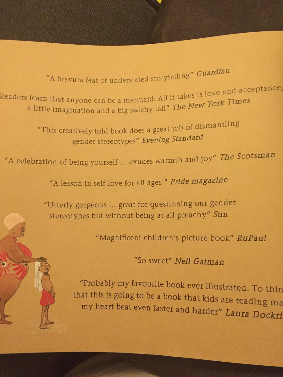 This book is recommended by Pride magazine and Ru Paul. I don’t know about you but I am not sure that a man in womanface who refers to actual women as “fishy” is the best person to be recommended books for 6 Year Olds. 8