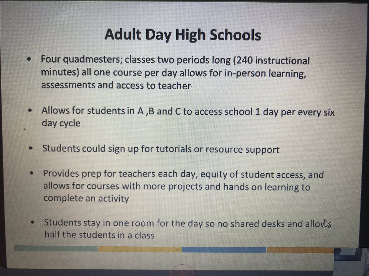 Adult Day School model also cohorts if 15