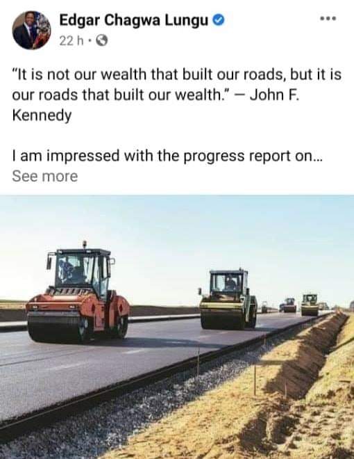 JSichomba's tweet image. Uncle Lulu the clouds explains it all and the quality of the roads the machines used naimwe Zambians is pf pf