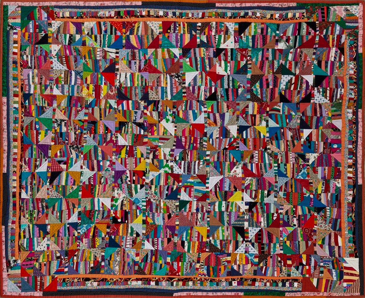brooklynmuseum's tweet photo. What would it feel like to run your hands over this quilt? What textures might there be? This week #bkmeducation⁠ shows us #howtolook at this quilt by Anna Williams. https://t.co/F3oCXBg7Cp https://t.co/gRD1QRkd04