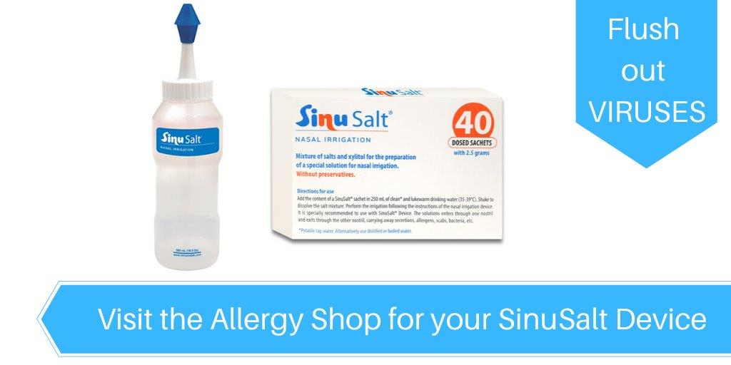 A recent study by Edinburgh and Lothians Viral Intervention Study (ELVIS), shows COVID-19 can be washed out of your nose with neutral saline nasal irrigation. 

For more information on nasal irrigation please visit  allergyshop.co.uk

#sinusalt #coronavirus #virus #family