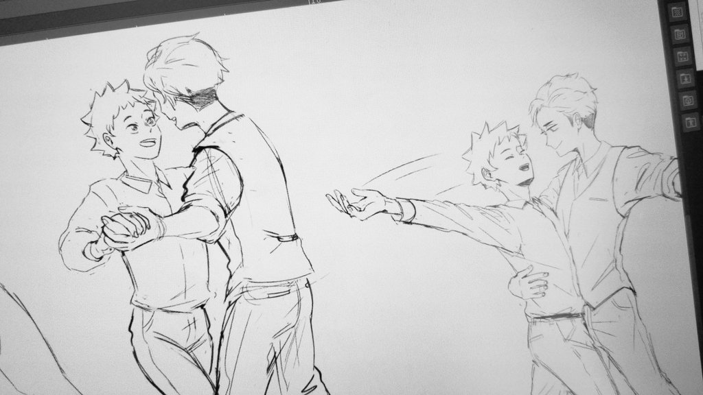 a WIP!! sorry i haven't been posting much here ?? i've mostly been drawing haikyuu so they've been going to my side account @haichew11 haha 