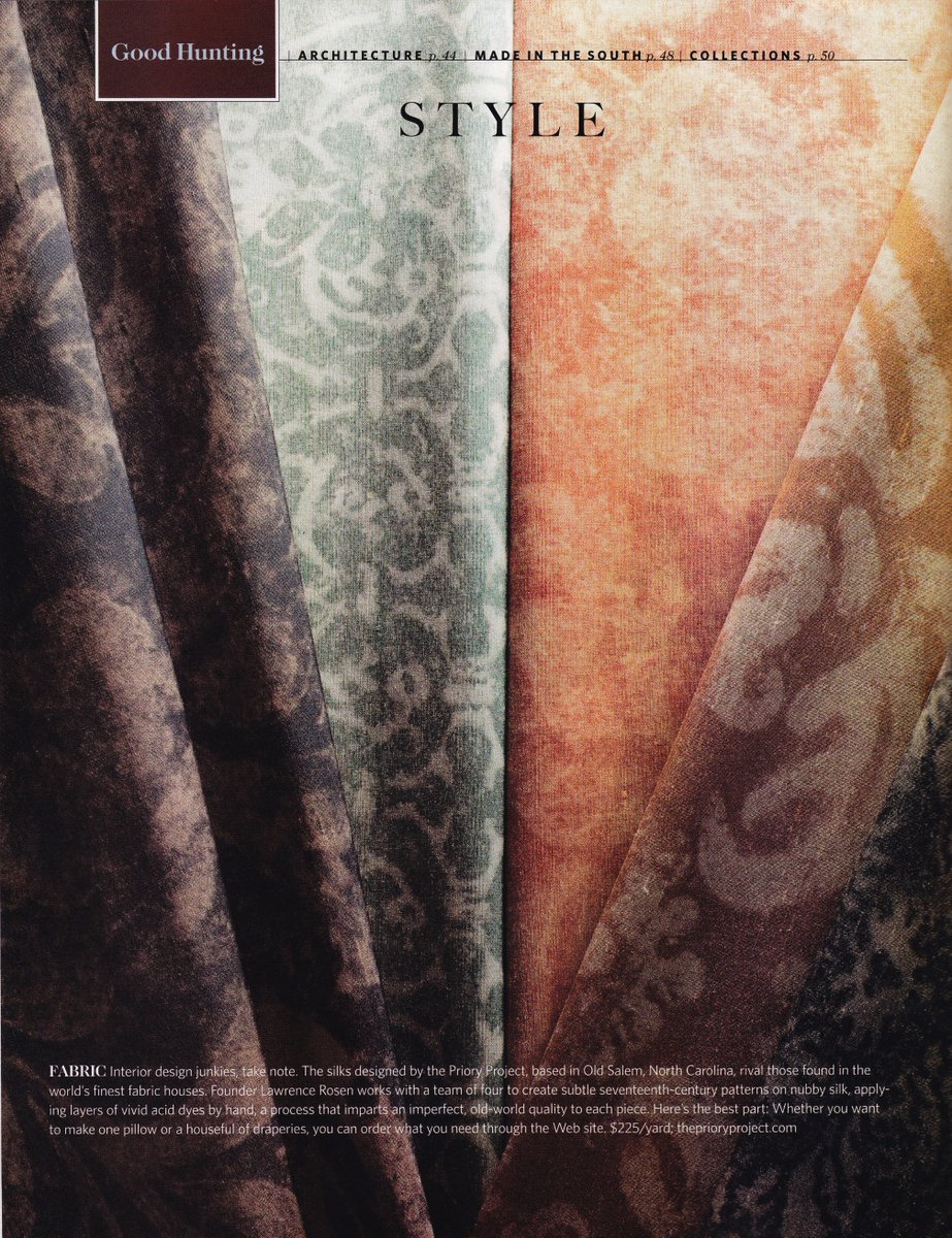 Upper South's Priory Project silks | <a href="/gardenandgun/">Garden & Gun</a>