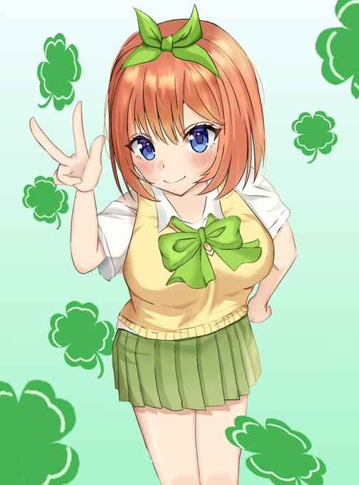 梅こんぶさんがTwitterに投稿した中野四葉(五等分の花嫁)のイラスト。