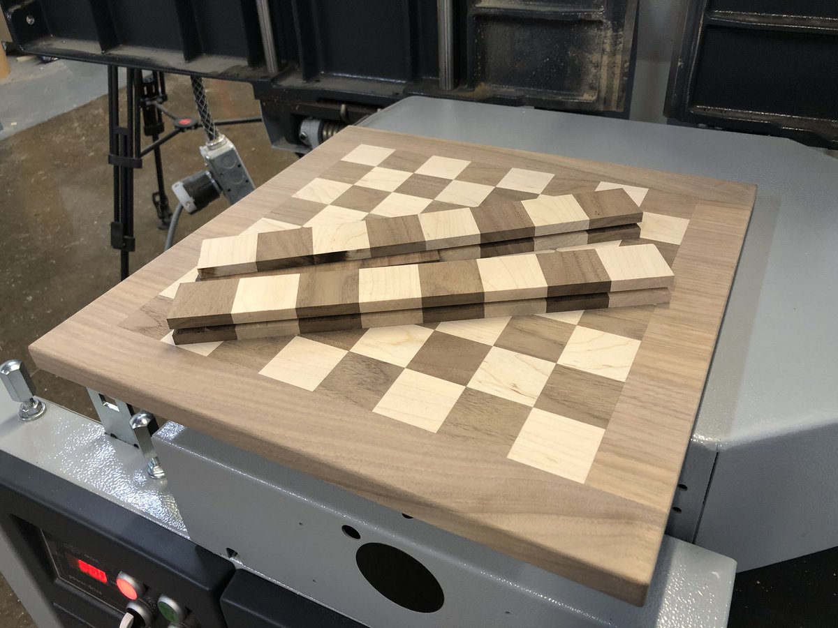 RegencyChessCAN's tweet image. It is very difficult to source high quality solid wood chess boards! So, we are working with a local expert to perfect new prototype boards of solid Walnut and solid Maple. #chess #chessboards