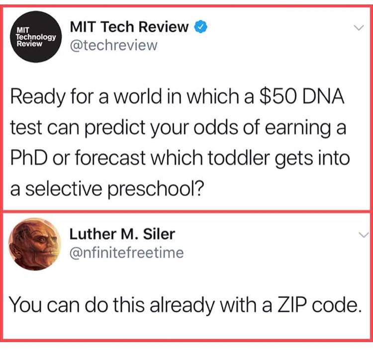 dailygadi's tweet photo. r/technicallythetruth
#dna #zipcode #phd #followback #dailygadi https://t.co/JH3Y4zD8T3