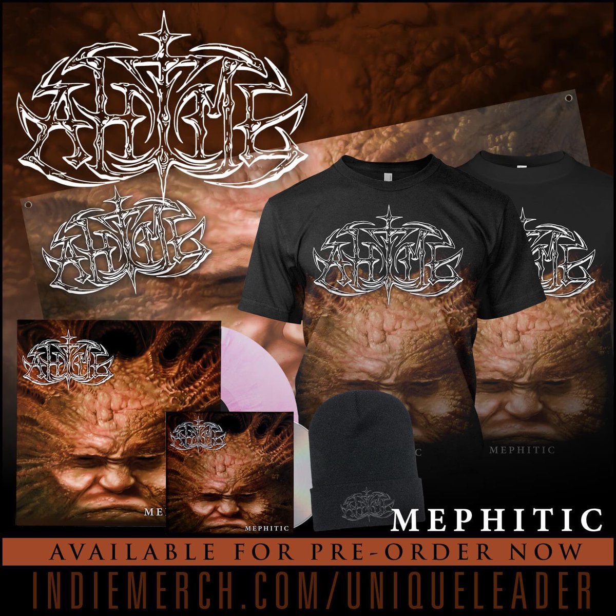Mephitic will be dropping on the 24th! Who has already preordered? If you haven't, do us a solid and head over to preorder this stank pile at indiemerch.com/uniqueleader/b…