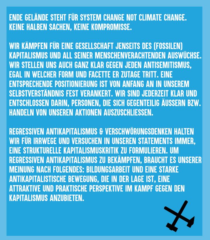 Ende__Gelaende's tweet photo. Klärendes Statement: Unsere Utopie lässt sich nicht mit Menschenverachtung erreichen! https://t.co/BlRyTBpYpb