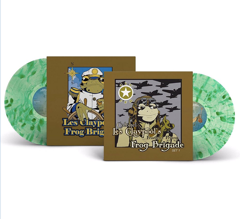 mindbombrecords's tweet photo. Now In Stock: Colonel Les Claypool’s Fearless Flying Frog Brigade-Live Frogs Set 1&2 3LP On Lime Green Splatter Vinyl.
#lesclaypool #fearlessflyingfrogbrigade #prawnsong #mindbombrecords #downtownstc #pickupstc https://t.co/Pz6fF82IOX