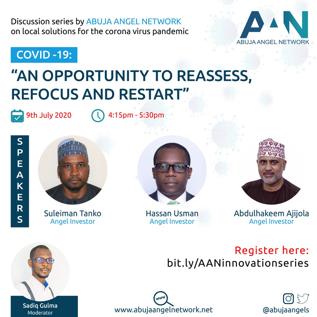 AbujaAngels's tweet photo. One day to go before our discussion with business angels of Abuja. 

Sign up here and let's interact:

https://t.co/6SW9DeCTbl https://t.co/KAfv8Cmesg